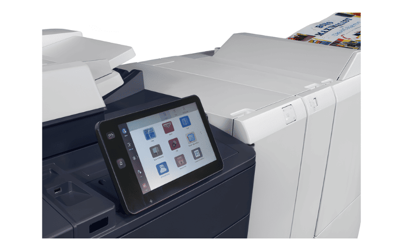 Zubehör auf der rechten Seite des Xerox® PrimeLink® C9200 Serie Druckers